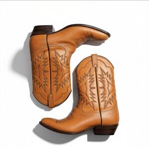 Vintage Dan Post Tan Brown Western Boots Men's 9.5 B